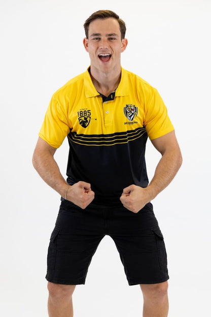 Richmond Tigers 2025 AFL Mens Sandman Golf Polo Shirt