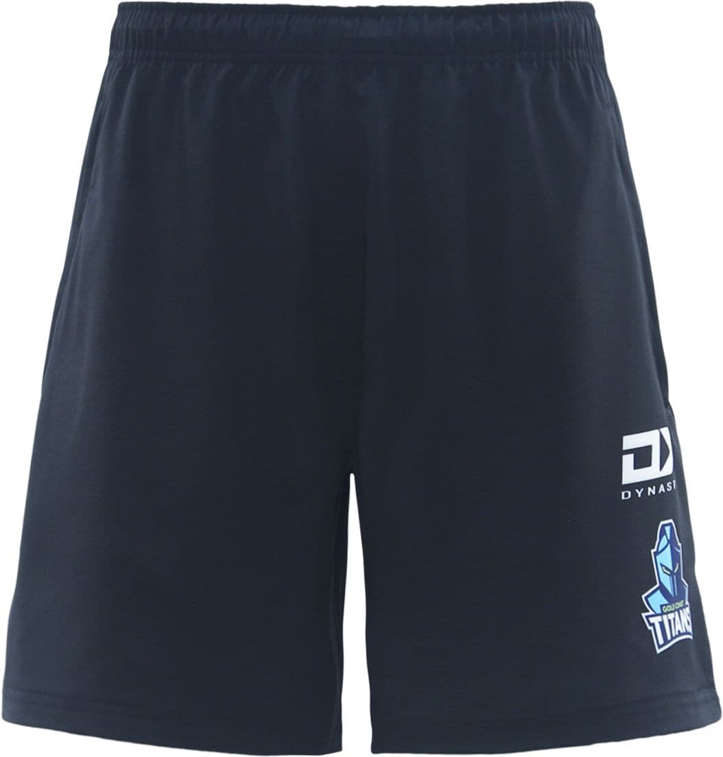 Gold Coast Titans 2025 NRL Mens Black Training Shorts