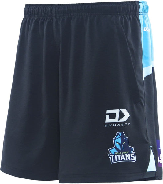 Gold Coast Titans 2025 NRL Mens Black Training Shorts