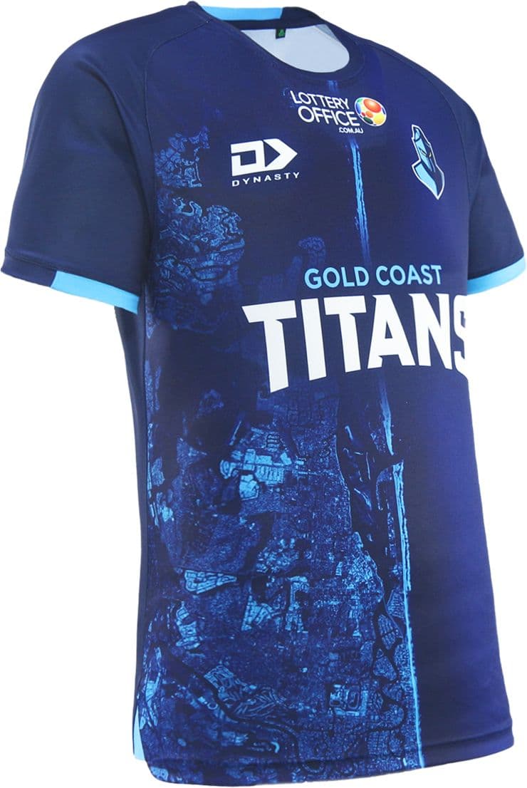 Gold Coast Titans 2025 NRL Mens Warm Up Shirt