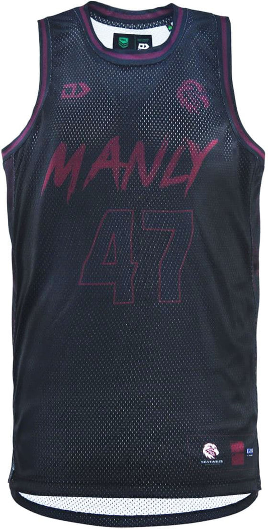Manly Sea Eagles 2025 NRL Mens Basketball Singlet