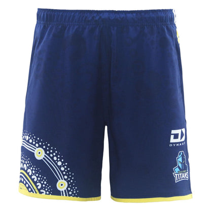 Gold Coast Titans 2025 NRL Mens Indigenous Gym Shorts