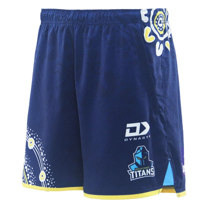 Gold Coast Titans 2025 NRL Mens Indigenous Gym Shorts
