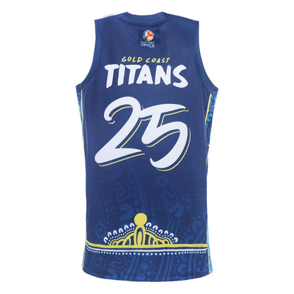 Gold Coast Titans 2025 NRL Mens Indigenous Basketball Singlet