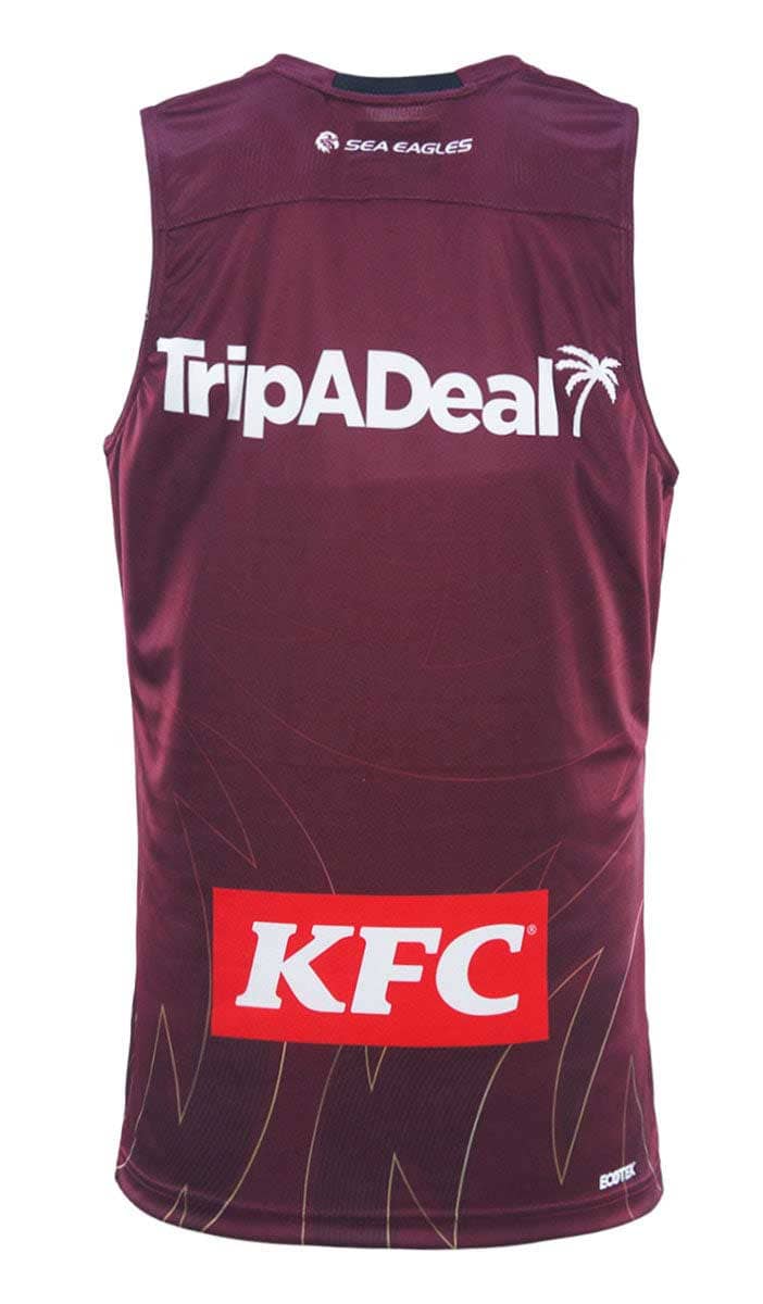 Manly Sea Eagles 2025 NRL Mens Maroon Training Singlet