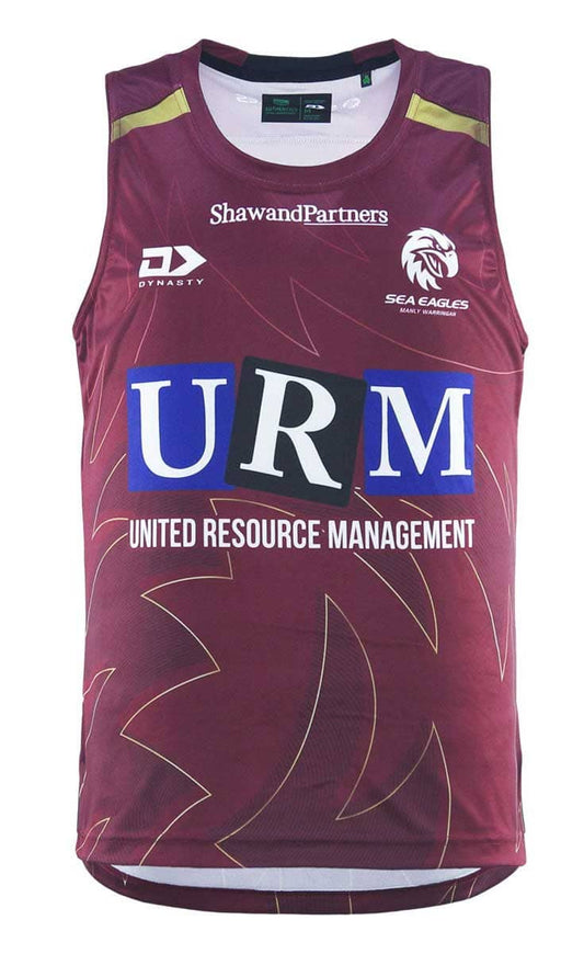 Manly Sea Eagles 2025 NRL Mens Maroon Training Singlet