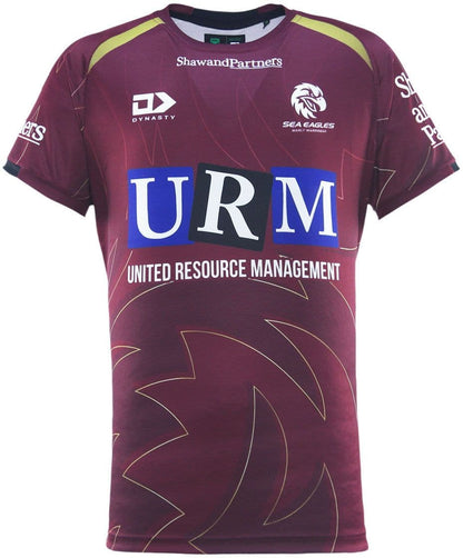 Manly Sea Eagles 2025 NRL Mens Maroon Training Shirt