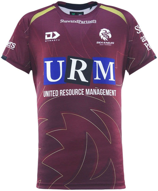 Manly Sea Eagles 2025 NRL Mens Maroon Training Shirt
