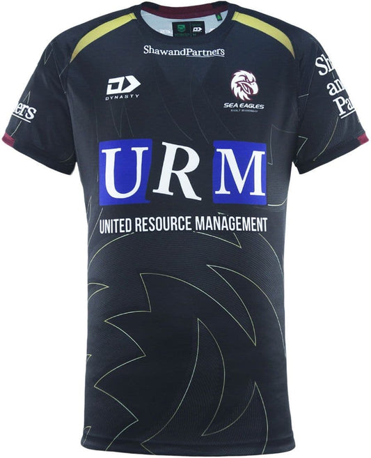Manly Sea Eagles 2025 NRL Mens Black Alternate Training Shirt