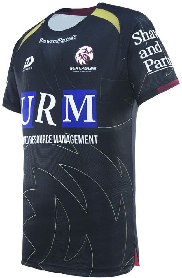 Manly Sea Eagles 2025 NRL Mens Black Alternate Training Shirt