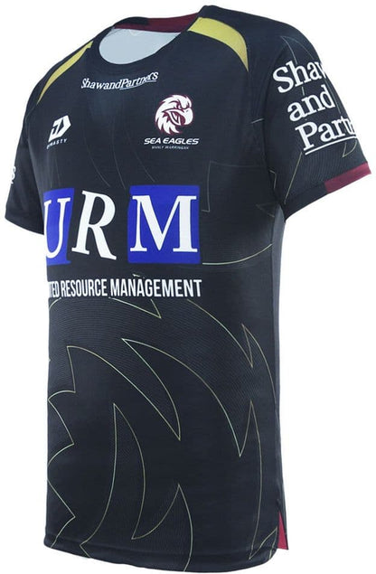 Manly Sea Eagles 2025 NRL Mens Black Alternate Training Shirt