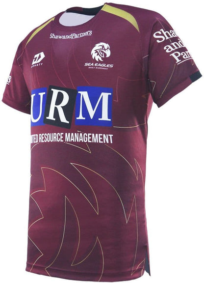 Manly Sea Eagles 2025 NRL Mens Maroon Training Shirt