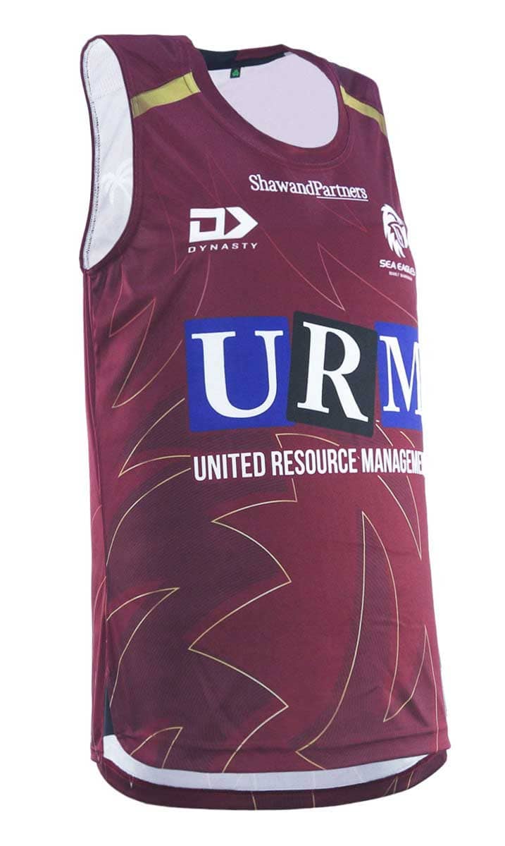 Manly Sea Eagles 2025 NRL Mens Maroon Training Singlet