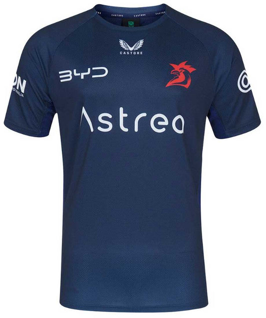 Sydney Roosters 2025 NRL Mens Players Training Shirt (No Unibet logo)