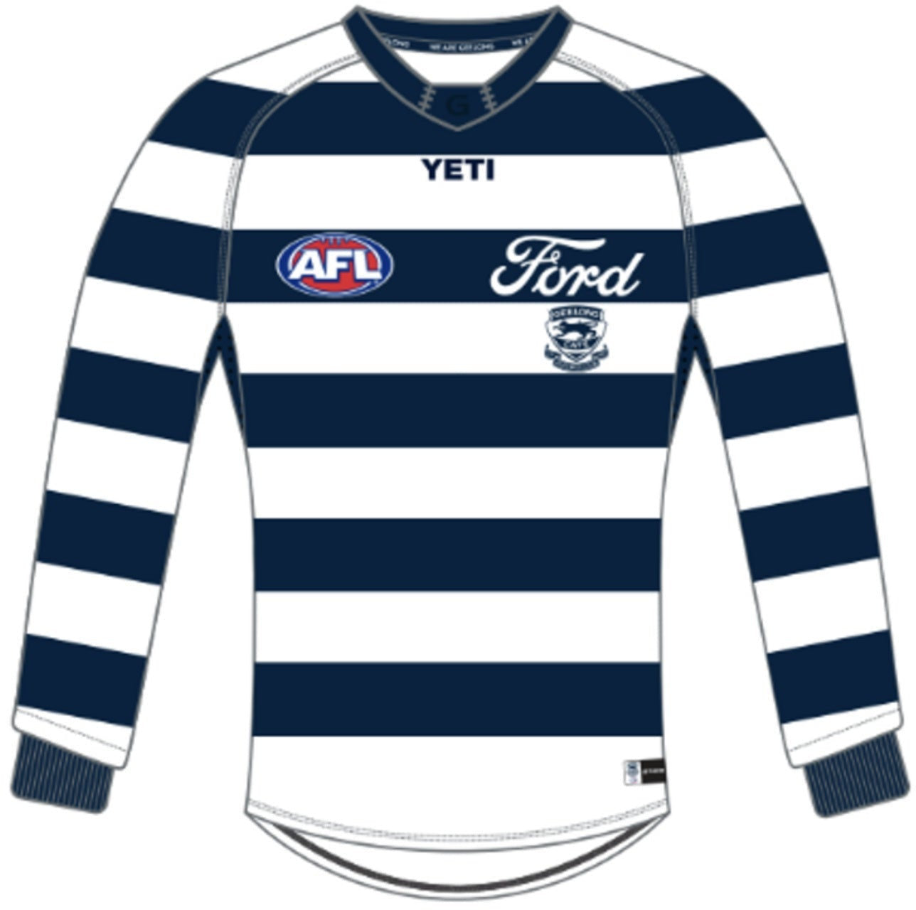 Geelong Cats 2026 AFL Mens Long Sleeve Home Guernsey