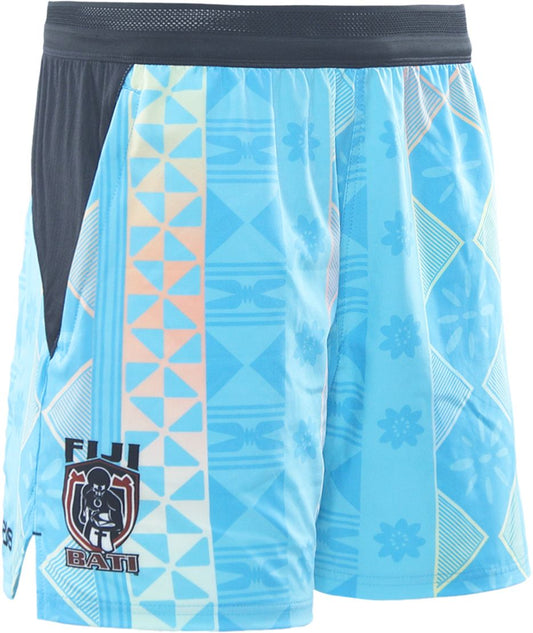 Fiji Bati 2026 RLWC Mens Cyan Gym Shorts