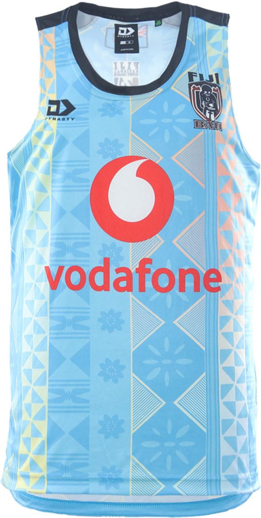 Fiji Bati 2026 RLWC Mens Cyan Training Singlet