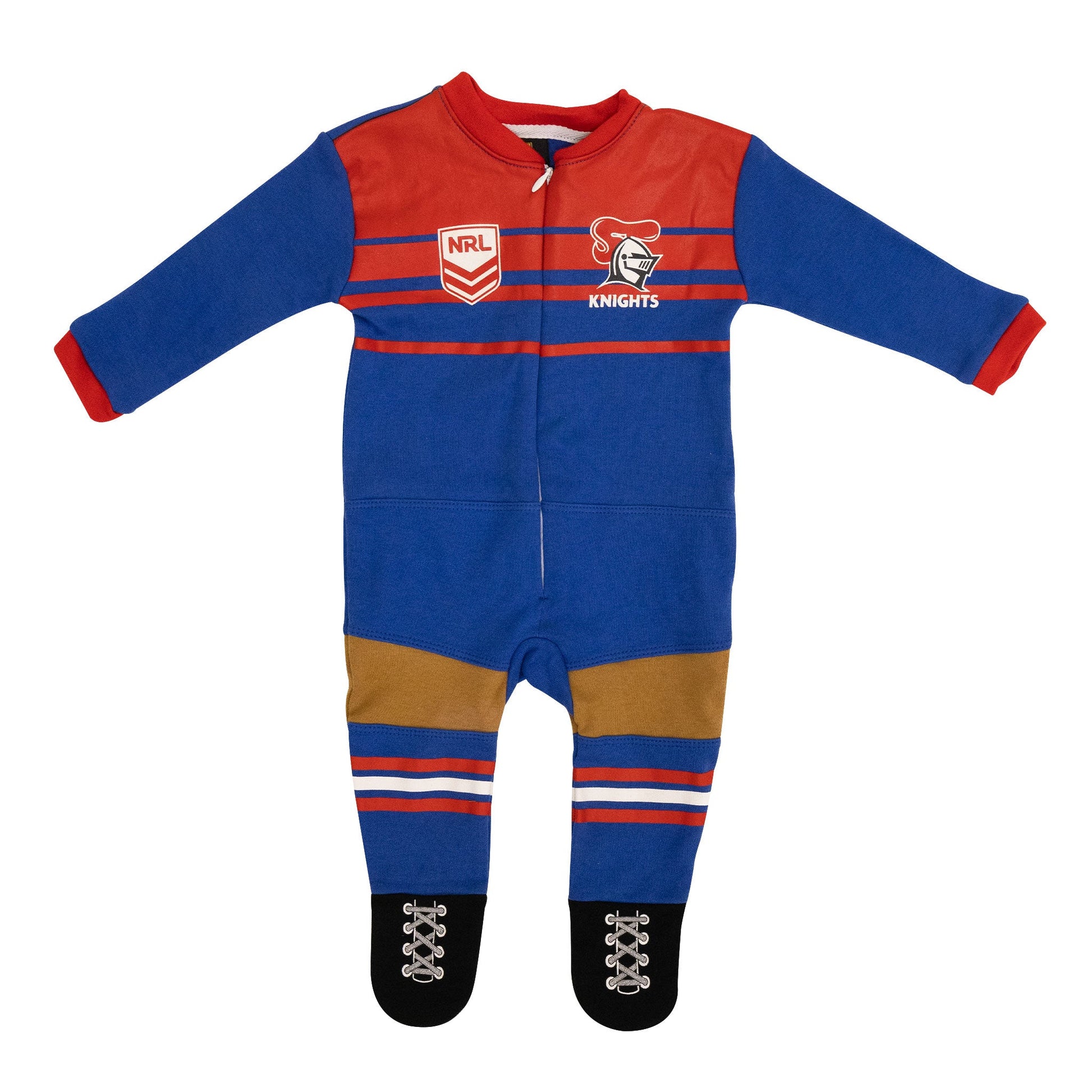 Newcastle Knights NRL Infant Zip Footysuit