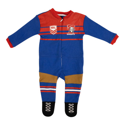 Newcastle Knights NRL Infant Zip Footysuit