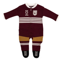 QLD Maroons State of Origin NRL Infant Zip Footysuit