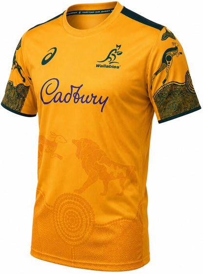 Australian Wallabies 2025 Rugby Union Mens Warm Up Shirt