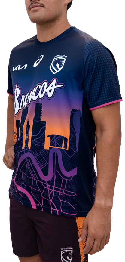 Brisbane Broncos 2026 NRL Mens Run Out Tee