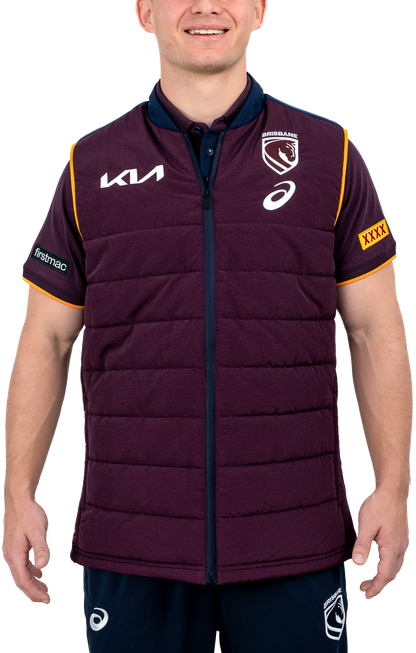 Brisbane Broncos 2026 NRL Mens Puffer Vest