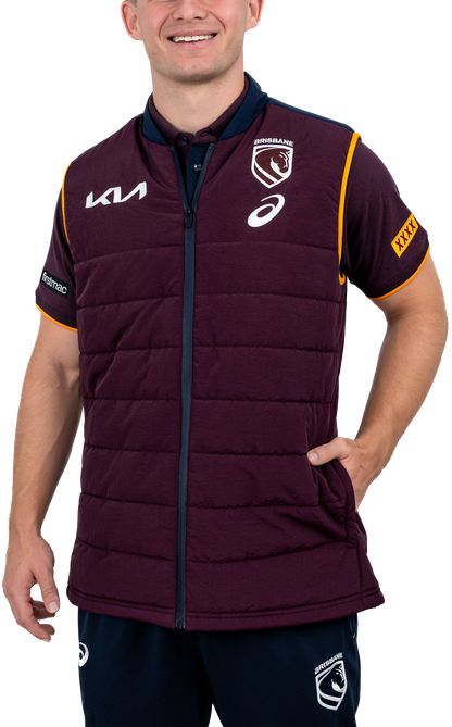 Brisbane Broncos 2026 NRL Mens Puffer Vest