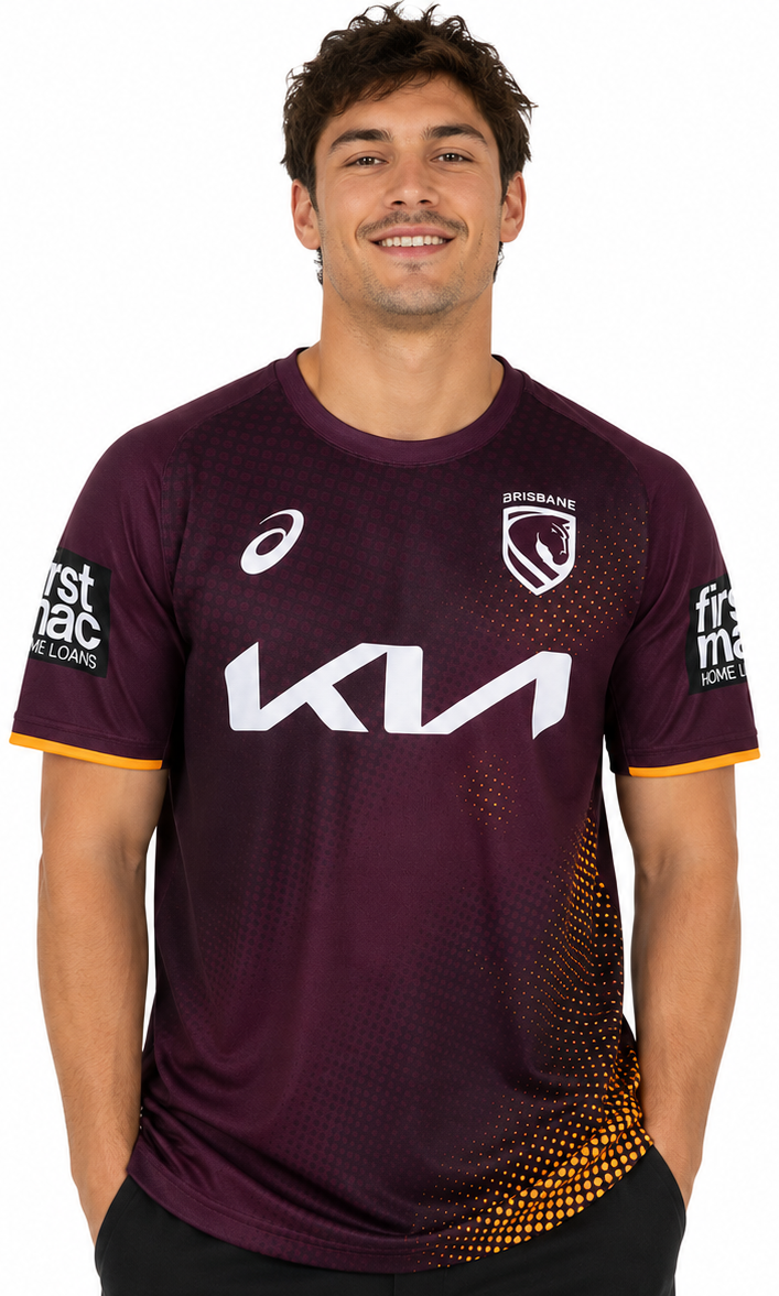 Brisbane Broncos 2026 NRL Mens Training Shirt