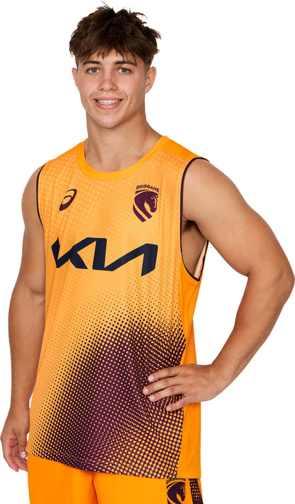 Brisbane Broncos 2026 NRL Mens Gold Training Singlet