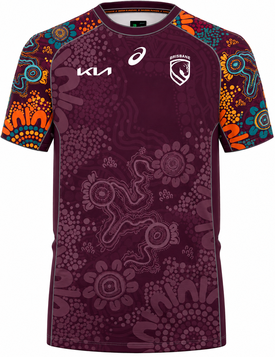 Brisbane Broncos 2026 NRL Mens Indigenous Run Out Shirt