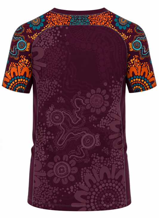 Brisbane Broncos 2026 NRL Mens Indigenous Run Out Shirt