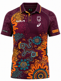 Brisbane Broncos 2026 NRL Ladies Indigenous Polo Shirt
