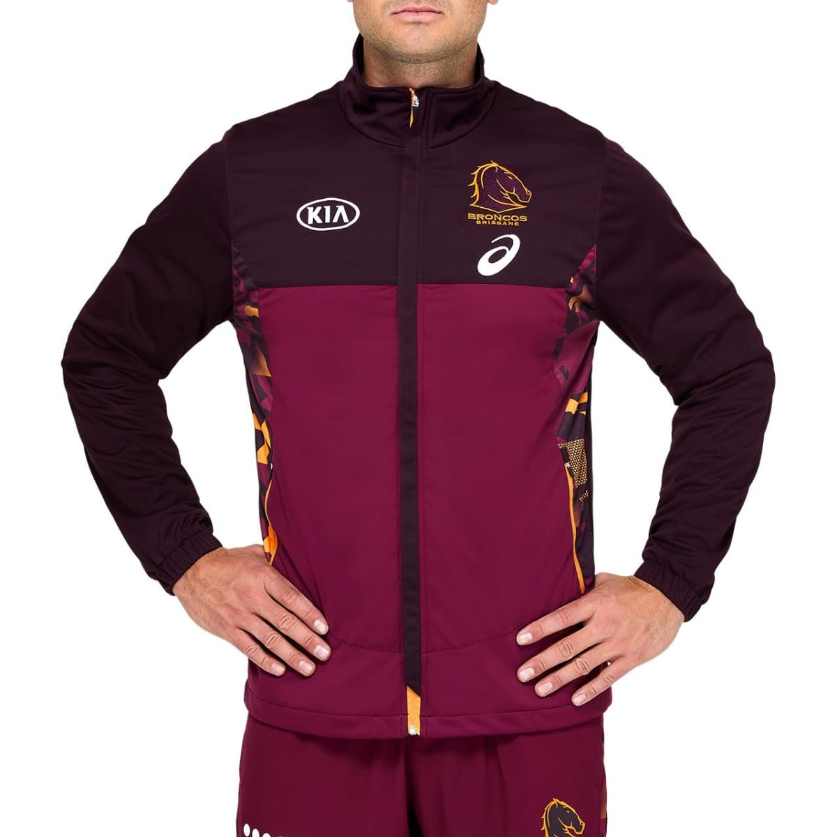 Brisbane Broncos NRL Mens Travel Jacket