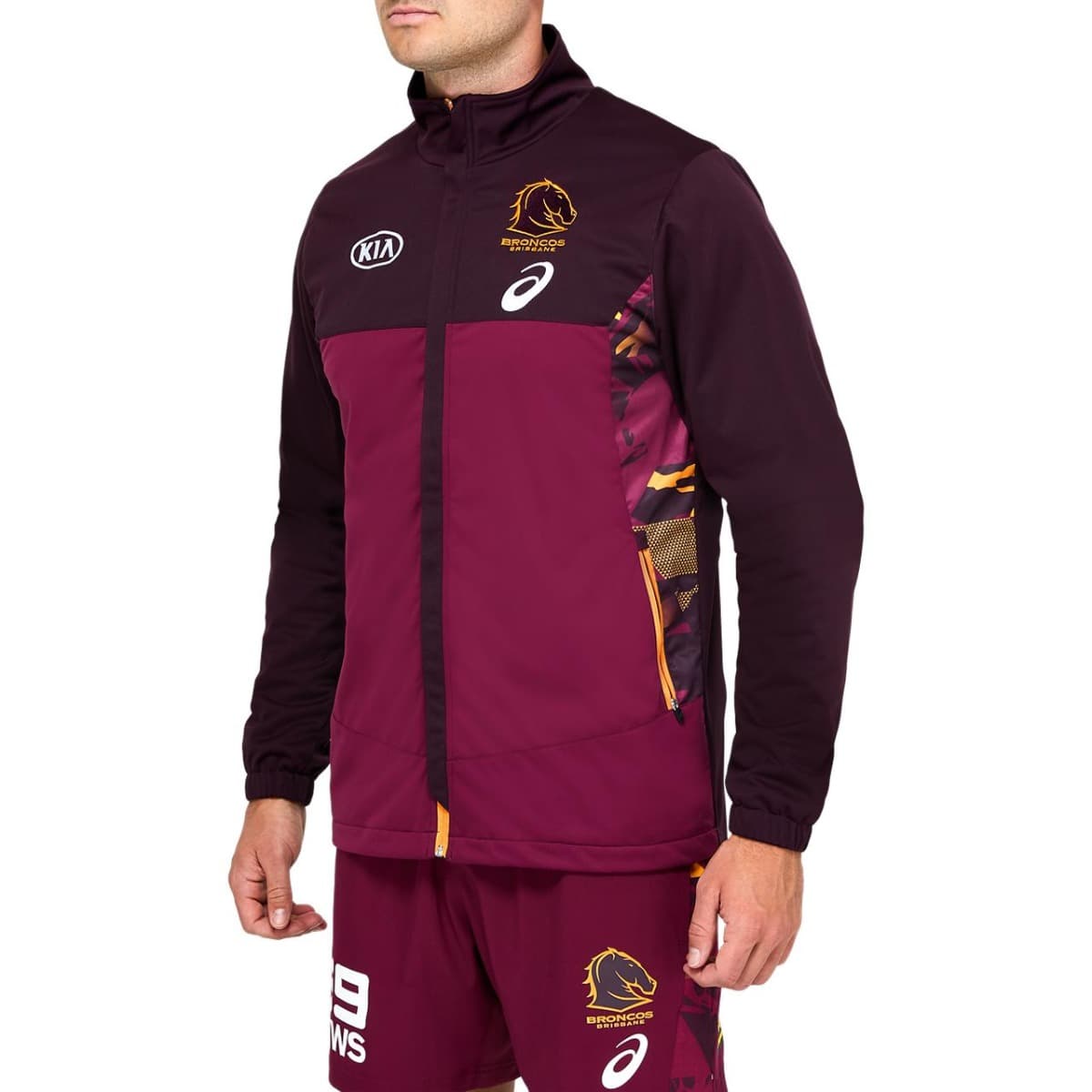 Brisbane Broncos NRL Mens Travel Jacket