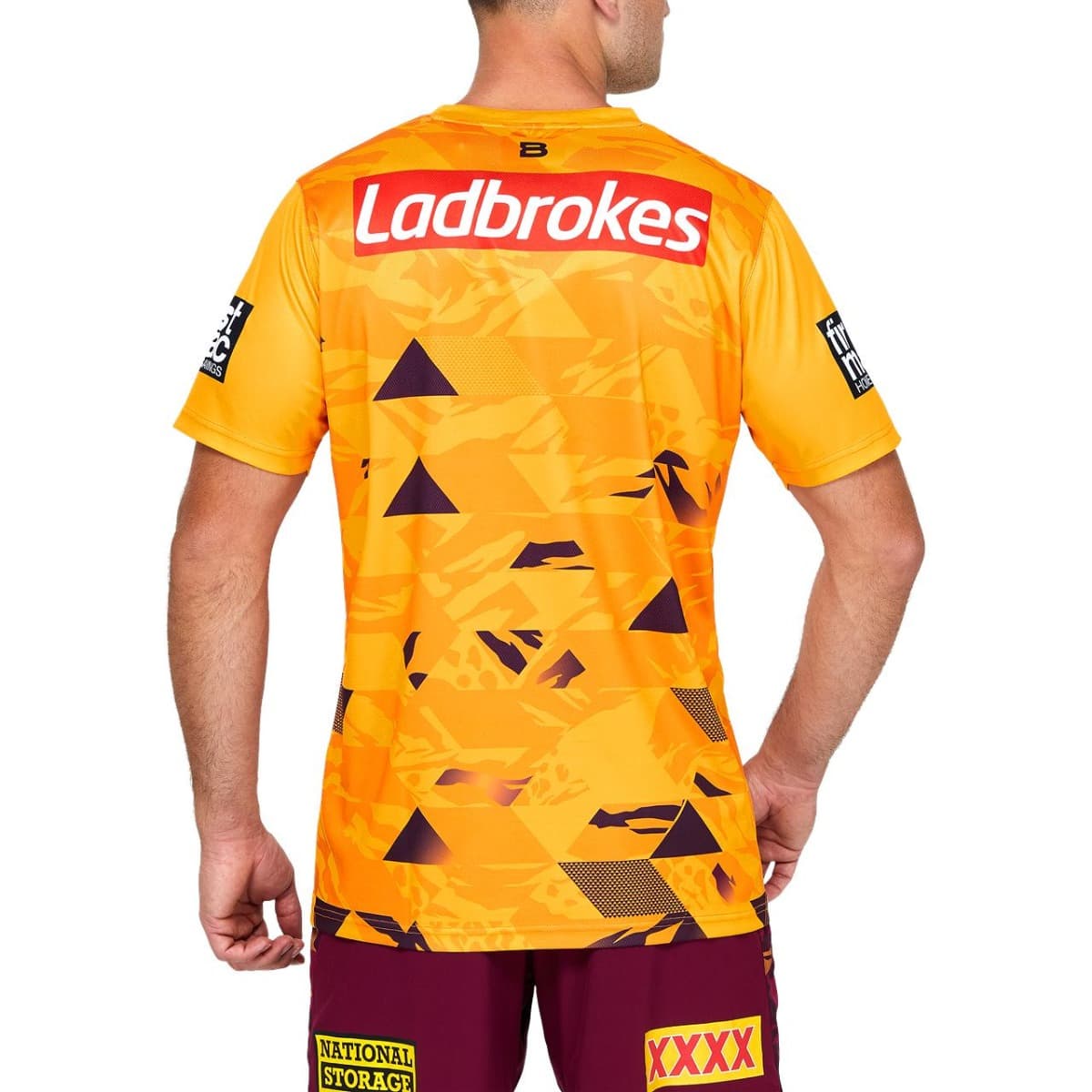 Brisbane Broncos NRL Gold Mens Training Shirt