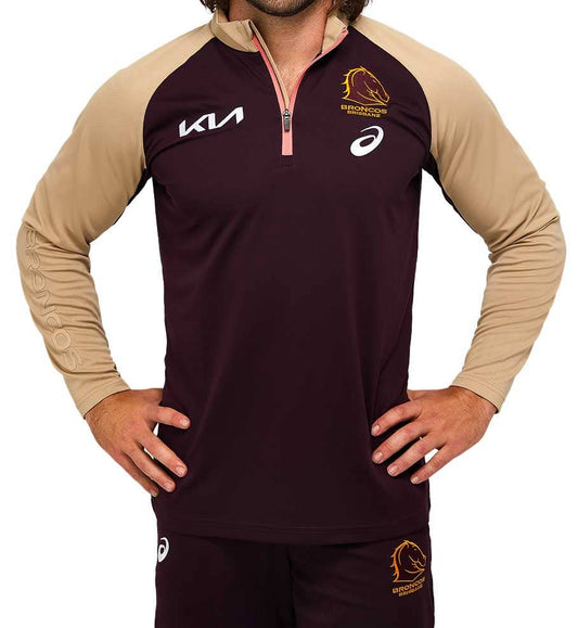 Brisbane Broncos 2023 NRL Mens Warm Up Top