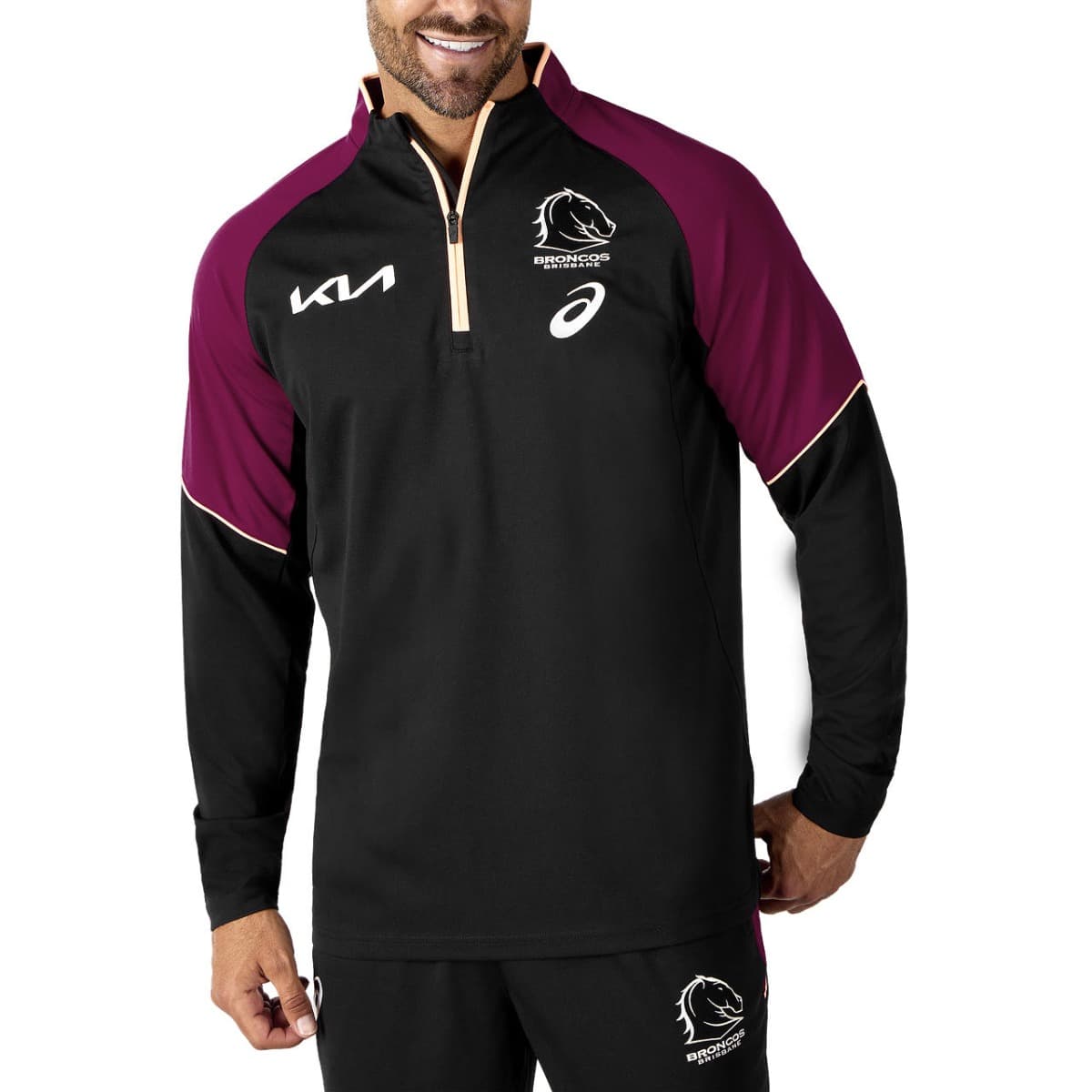 Brisbane Broncos 2024 NRL Mens Warm Up Top