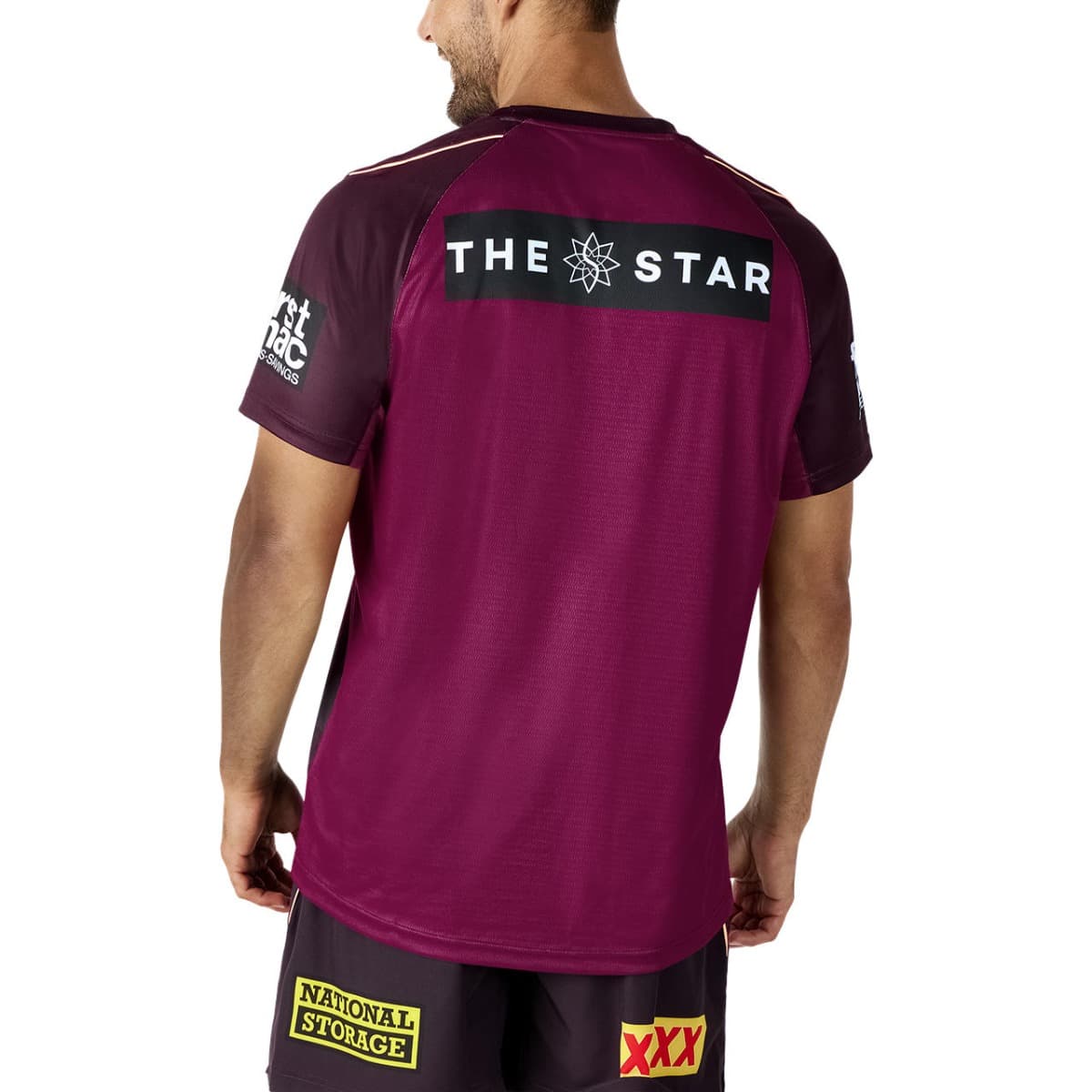 Brisbane Broncos 2024 NRL Mens Maroon Training Shirt