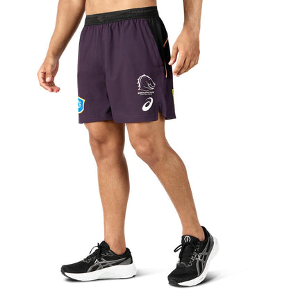 Brisbane Broncos 2024 NRL Mens Training Shorts