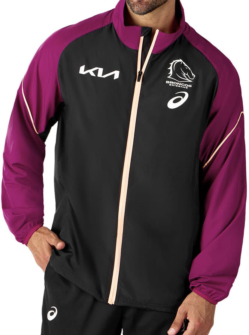 Brisbane Broncos 2024 NRL Mens Spray Jacket