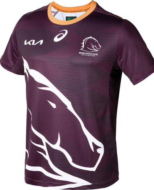 Brisbane Broncos 2024 NRL Mens Run Out Shirt