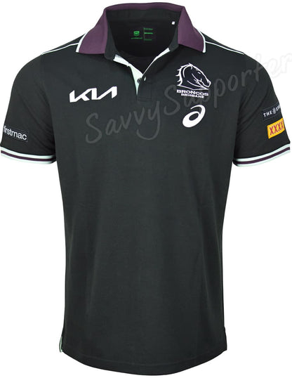 Brisbane Broncos 2025 NRL Mens Team Polo Shirt