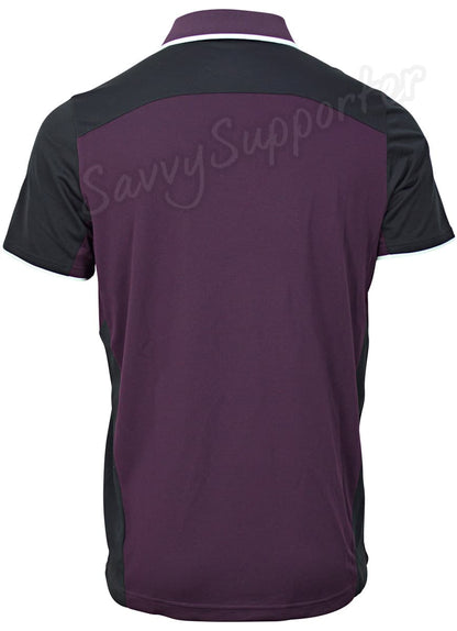 Brisbane Broncos 2025 NRL Mens Maroon Training Polo Shirt