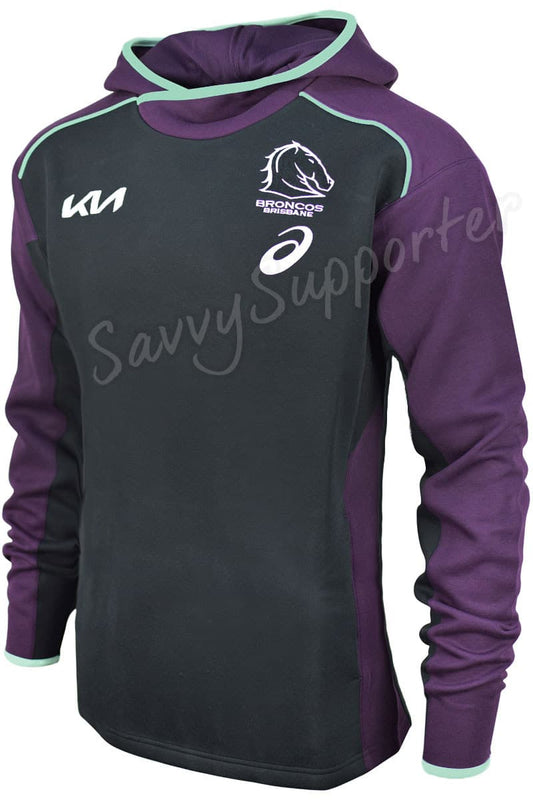 Brisbane Broncos 2025 NRL Ladies Black Team Hoody