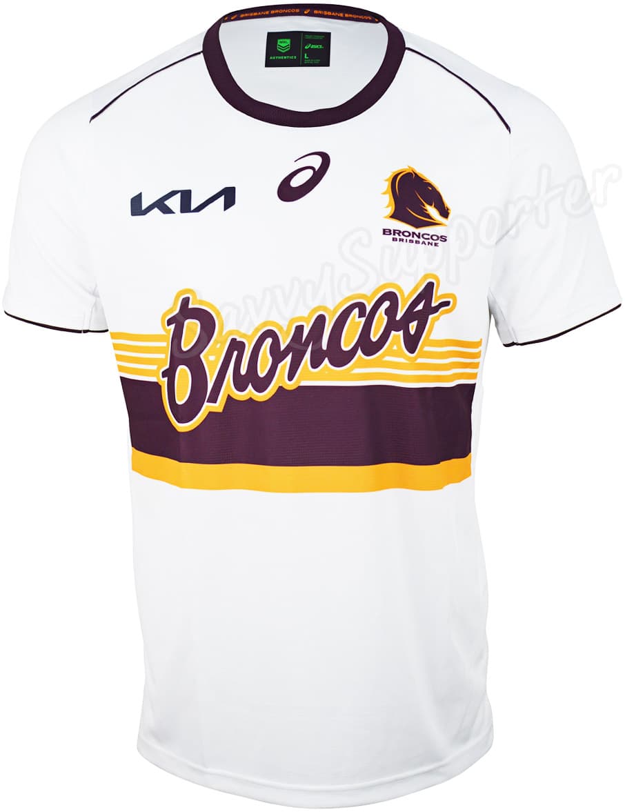 Brisbane Broncos 2025 NRL Mens Run Out Shirt