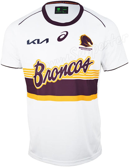 Brisbane Broncos 2025 NRL Mens Run Out Shirt