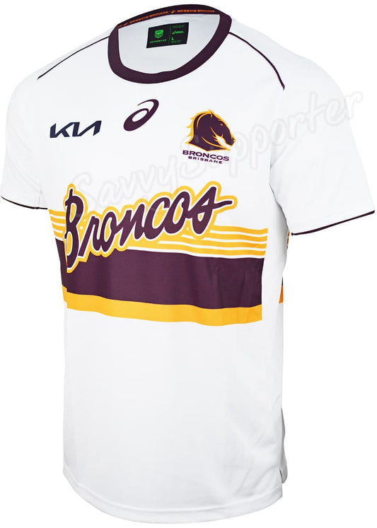 Brisbane Broncos 2025 NRL Mens Run Out Shirt