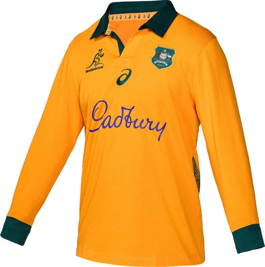 Australian Wallabies 2025 Rugby Union Mens Long Sleeve Home Jersey