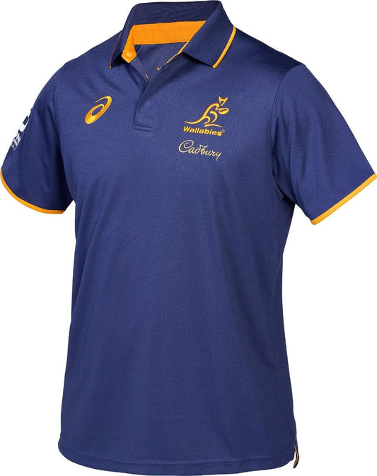 Australian Wallabies 2025 Rugby Union Mens Media Polo Shirt